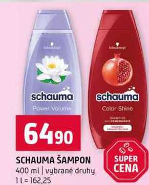SCHAUMA ŠAMPON 400 ml vybrané druhy 