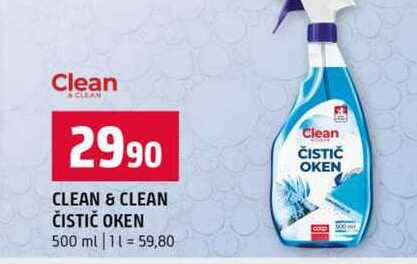 CLEAN & CLEAN ČISTIČ OKEN 500 ml