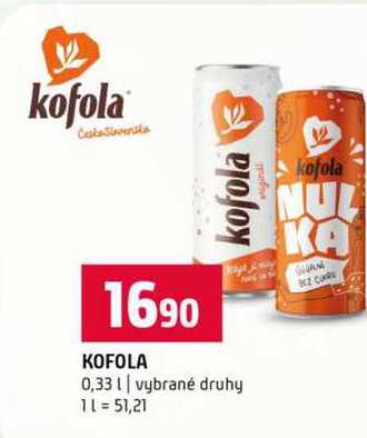 KOFOLA 0,33l vybrané druhy 