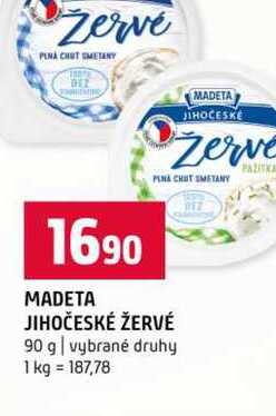 MADETA JIHOČESKÉ ŽERVÉ 90 g vybrané druhy