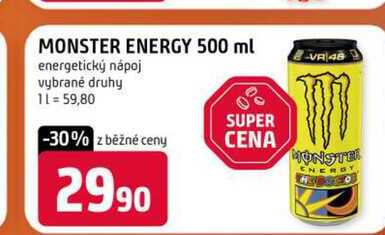 MONSTER ENERGY 500 ml energetický nápoj vybrané druhy
