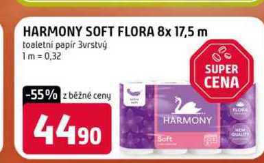 HARMONY SOFT FLORA 8x 17,5 m toaletní papír 3vrstvý