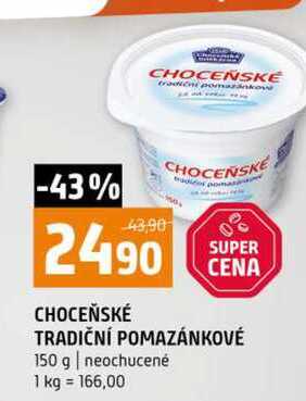 CHOCEŇSKÉ TRADIČNÍ POMAZÁNKOVÉ 150 g neochucené