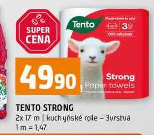 TENTO STRONG 2x 17 m kuchyňské role 3vrstvá