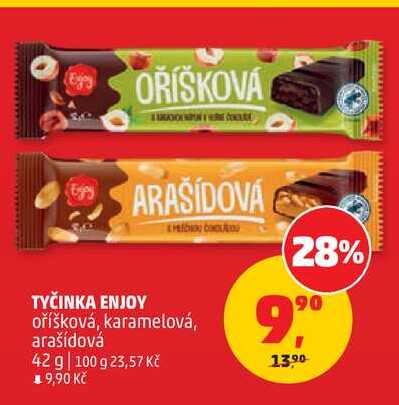 TYČINKA ENJOY oříšková, 42 g