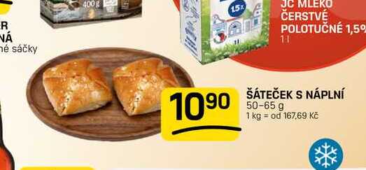 ŠÁTEČEK S NÁPLNÍ 50-65 g 