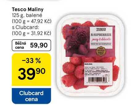 Tesco Maliny, 125 g, balené  