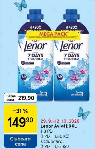 Lenor Aviváž XXL, 118 PD