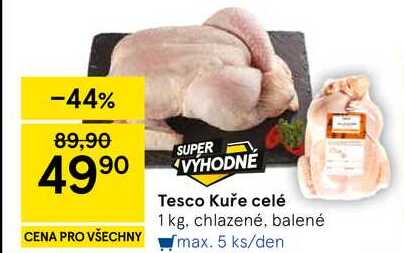 Tesco Kuře celé, 1 kg, chlazené 