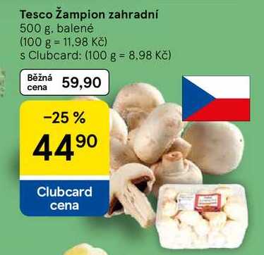 Tesco Žampion zahradní, 500 g