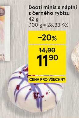 Dooti minis s náplní z černého rybízu, 42 g