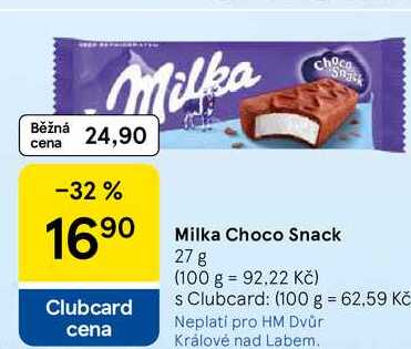 Milka Choco Snack, 27 g