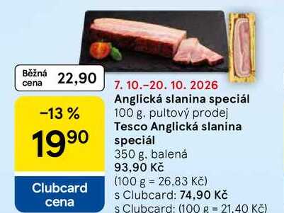 Anglická slanina speciál, 100 g