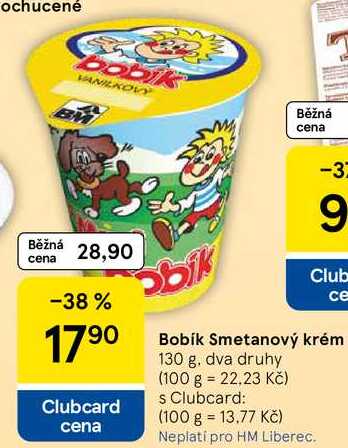 Bobík Smetanový krém, 130 g