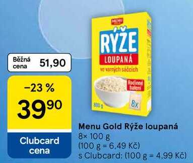 Menu Gold Rýže loupaná, 8× 100 g 