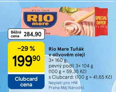 Rio Mare Tuňák v olivovém oleji, 3x160 g