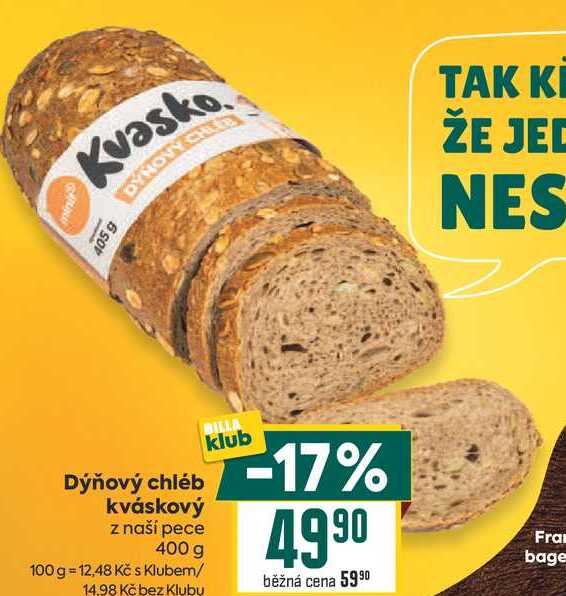 Dýňový chléb kváskový z naší pece 400 g