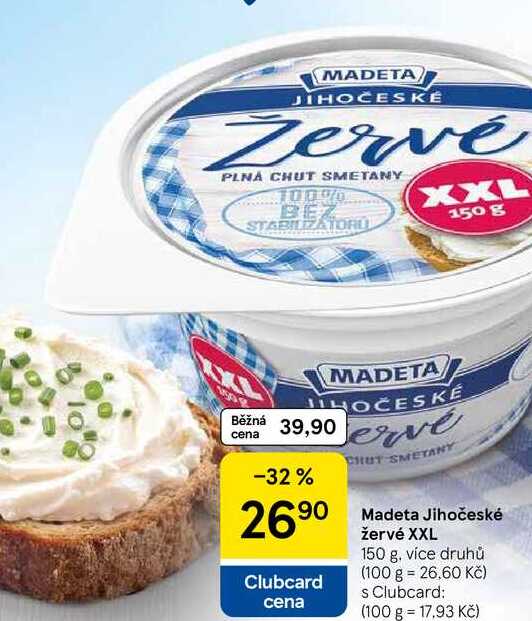 Madeta Jihočeské žervé XXL, 150 g, více druhů