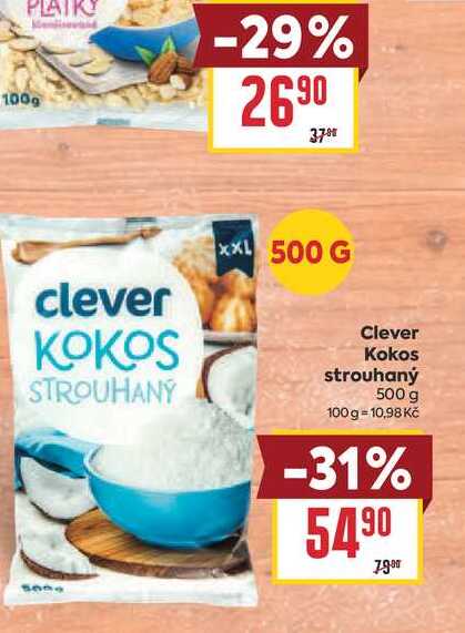 Clever Kokos strouhaný 500 g