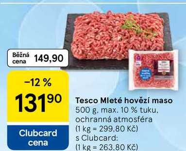 Tesco Mleté hovězí maso, 500 g
