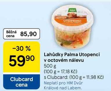 Lahůdky Palma utopenci v octovém nálevu, 500 g