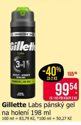 Gillette Labs pánský gel na holení 198 ml 