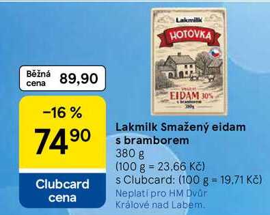 Lakmilk Smažený eidam s bramborem, 380 g 
