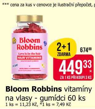 Bloom Robbins vitamíny na vlasy gumídci 60 ks
