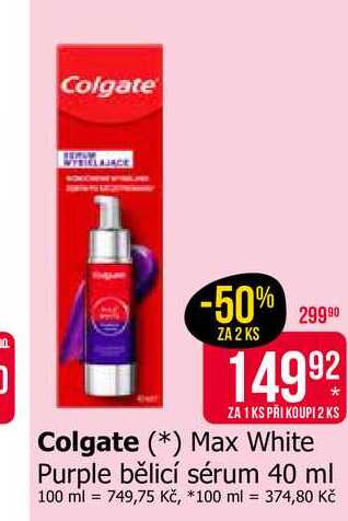 Colgate Max White Purple bělicí sérum 40 ml