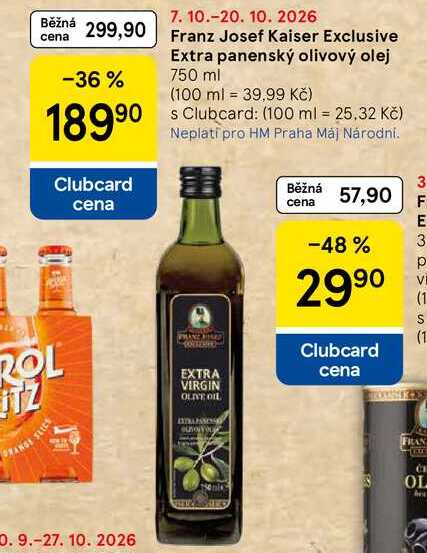 Franz Josef Kaiser Exclusive Extra panenský olivový olej, 750 ml