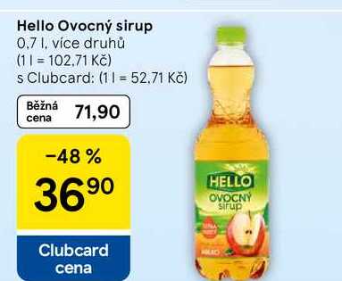 Hello Ovocný sirup, 0,7 l 