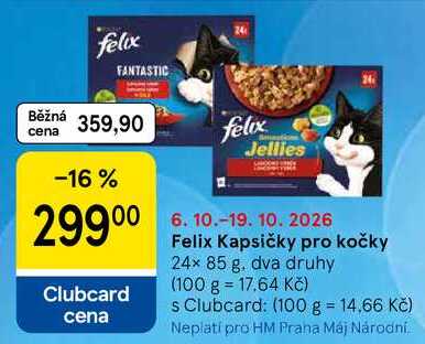 Felix Kapsičky pro kočky, 24x 85 g