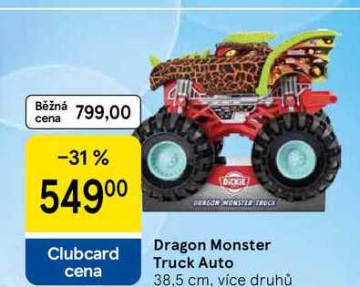 Dragon Monster Truck Auto, 38,5 cm, více druhů 