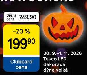 Tesco LED dekorace dýně velká 