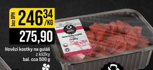 Hovězí kostky na guláš z kližky bal. cca 500 g