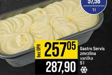 Gastro Servis zmrzlina vanilka 5l