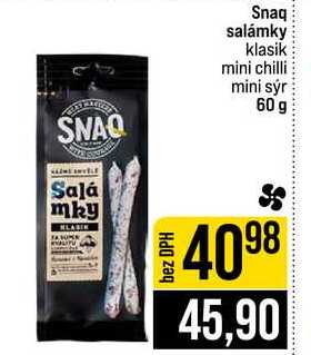 Snaq salámky klasik mini chilli mini sýr 60 g
