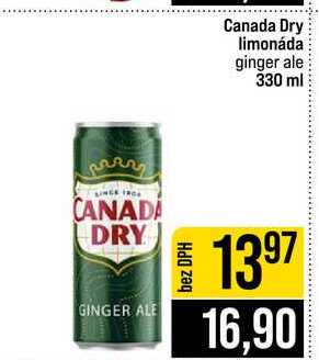 Canada Dry limonáda ginger ale 330 ml