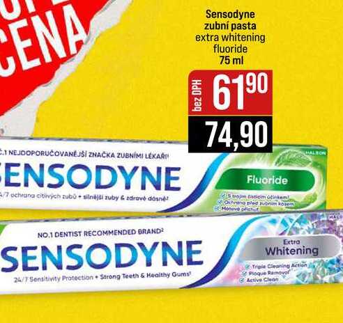 Sensodyne zubní pasta extra whitening fluoride 75 ml