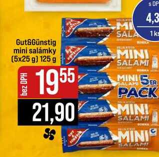 Gut&Günstig mini salámky (5x25 g) 125 g