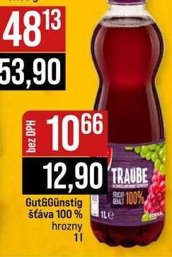 Gut&Günstig šťáva 100% hrozny 1l