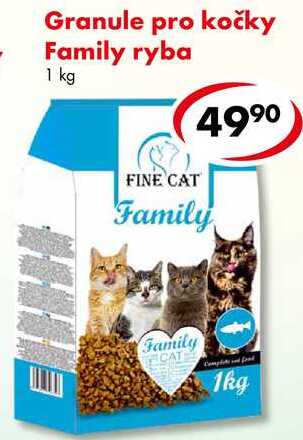 Granule pro kočky Family ryba, 1 kg
