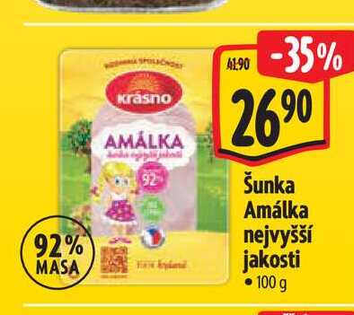  Šunka Amálka nejvyšší jakosti 100 g 