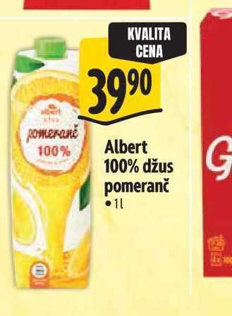 Albert 100% džus pomeranč 1 l