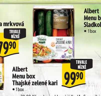   Albert Menu box Thajské zelené kari   1 box  