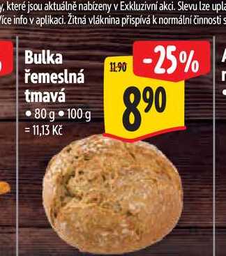 Bulka řemeslná tmavá 80 g