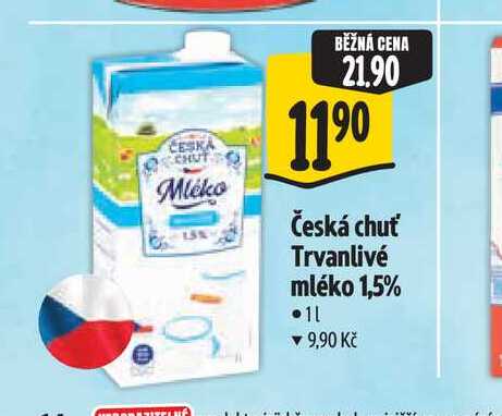Česká chuť Trvanlivé mléko 1 l