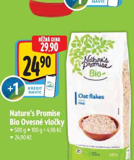   Nature's Promise Bio Ovesné vločky 500 g 
