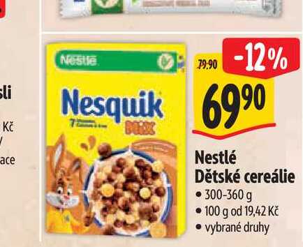  Nestlé Dětské cereálie 300-360 g 