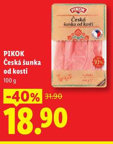 PIKOK Česká šunka od kosti, 100 g